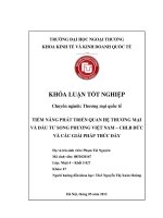 khóa luận tốt nghiệp tiềm năng phát triển quan hệ thương mại và đầu tư song phương việt nam – chlb đức và các giải pháp thúc đẩy