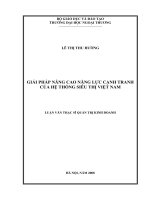 Giải pháp nâng cao năng lực cạnh tranh của hệ thống siêu thị Việt Nam