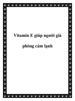 Vitamin E giúp người già phòng cảm lạnh pot