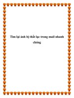 Tìm lại ảnh bị thất lạc trong mail nhanh chóng ppt