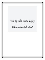 Trẻ bị mất nước nguy hiểm như thế nào? pot