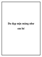 Da đẹp mịn màng như em bé doc