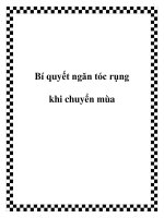 Bí quyết ngăn tóc rụng khi chuyển mùa ppt