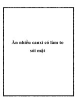 Ăn nhiều canxi có làm to sỏi mật potx
