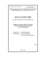 Nghiên cứu virus cúm a h5n1 ở việt nam và thái lan  dịch tễ phân tử, chẩn đoán và vaccine phòng chống