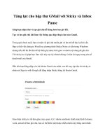 Tăng lực cho hộp thư GMail với Sticky và Inbox Pause pptx