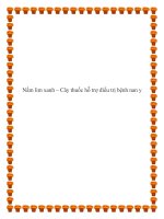 Nấm lim xanh – Cây thuốc hỗ trợ điều trị bệnh nan y docx
