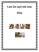 Làm ấm ngôi nhà mùa đông ppt