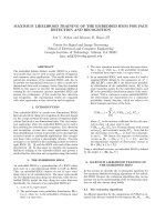 maximum likelihood training of the embedded hmm for face detection and recognition