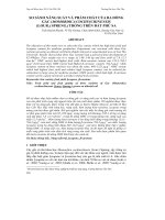SO SÁNH NĂNG SUẤT VÀ PHẨM CHẤT CỦA BA DÒNG GẤC (MOMORDICA COCHINCHINENSIS (LOUR.) SPRENG.) TRỒNG TRÊN ĐẤT PHÙ SA doc