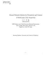 neural network models for formation and control