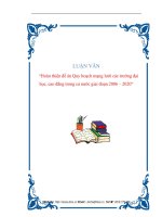 LUẬN VĂN: Hoàn thiện đề án Quy hoạch mạng lưới các trường đại học, cao đẳng trong cả nước giai đoạn 2006 – 2020 pptx