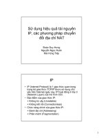 Sử dụng hiệu quả tài nguyên IP, các phương pháp chuyển đổi địa chỉ NAT