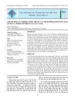 ẢNH HƯỞNG CỦA KHỐI LƯỢNG TRỨNG VÀ CHỈ SỐ HÌNH DÁNG LÊN TỈ LỆ ẤP NỞ VÀ THÔNG SỐ TRỨNG GÀ TÀU VÀNG pot