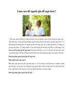 Làm sao để người già dễ ngủ hơn? doc