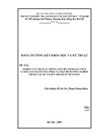 nghiên cứu, đề xuất những chỉ tiêu đánh giá chất lượng tài nguyên đất phục vụ mục đích nông nghiệp trong các dự án quy hoạch sử dụng đất