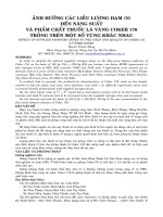 ẢNH HƯỞNG CÁC LIỀU LƯỢNG ĐẠM (N) ĐẾN NĂNG SUẤT VÀ PHẨM CHẤT THUỐC LÁ VÀNG COKER 176 TRỒNG TRÊN MỘT SỐ VÙNG KHÁC NHAU docx