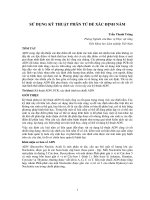 SỬ DỤNG KỸ THUẬT PHÂN TỬ ĐỂ XÁC ĐỊNH NẤM docx