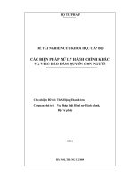 Các biện pháp xử lý hành chính khác và việc bảo đảm quyền con người