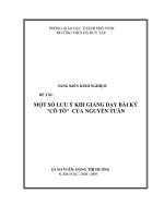 Một số lưu ý khi giảng dạy bài ký cô tô của nguyễn tuân