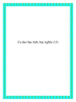 Những bài ca dao đoạn tình bạc nghĩa doc