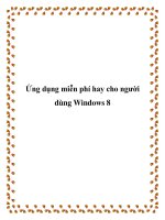 Ứng dụng miễn phí hay cho người dùng Windows 8 docx