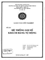Đồ án tốt nghiệp : Hệ thống gọi số khách hàng tự động