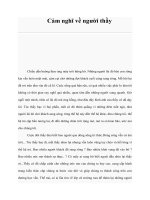 Cảm nghĩ về người thầy potx