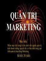 Bài giảng quản trị marketing
