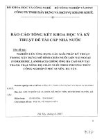 Nghiên cứu ứng dụng các giải pháp kỹ thuật trong mô hình chăn nuôi lợn nái ngoại (Yorkshire, Landrace) giống ông bà cao sản tại trang trại nông hộ theo phương thức công nghiệp ở Phú Xuyên, Hà Tây