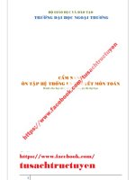 CẨM NANG ÔN TẬP HỆ THỐNG LÍ THUYẾT MÔN TOÁN HÌNH HỌC