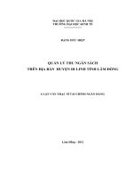 quản lý thu ngân sách tại huyện di linh - tỉnh lâm đồng