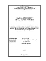 Tách loại lignin bằng ôxy kiềm hai giai đoạn đối với bột sinphát từ nguyên liệu bạch đàn và keo tai tượng ở việt nam