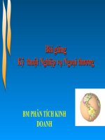 Chuong 1 kĩ thuật nghiệp vụ ngoại thương