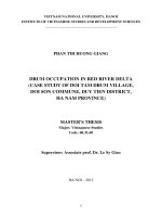 Drum occupation in red river delta (case study of Doi Tam drum village, Doi Son commune, Duy Tien district, Ha Nam province) = nghề làm trống ở đồng bằng sông Hồng (nghiên cứu trường hợp làng trống Đọi Tam, xã Đọi Sơn, huyện Duy Tiên, tỉnh Hà Nam)