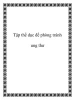 Tập thể dục để phòng tránh ung thư pdf