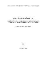 Nghiên cứu công nghệ sản xuất thủy tinh pyrex làm dụng cụ thí nghiệm và dụng cụ lò vi sóng