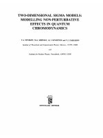 modelling non-perturbative effects in quantum chromodynamics