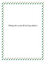 Những bài ca dao đề tài lòng nhân doc