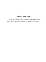 tóm tắt môn kinh tế nông nghiệp