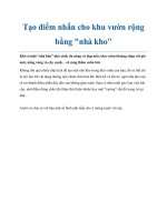 Tạo điểm nhấn cho khu vườn rộng bằng 