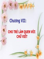 CHO TRẺ LÀM QUEN VỚI CHỮ VIẾT docx