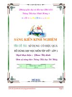 Kinh nghiệm giảng dạy môn tập viết lớp 1 (đề tài giáo viên)