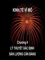 Bài giảng kinh tế vĩ mô - Chương 4 Lý thuyết xác định sản lượng cân bằng