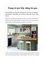 Trang trí góc bếp- đừng bỏ qua doc