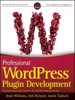 wrox press professional wordpress plugin development
