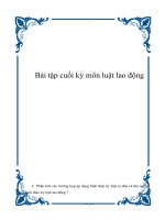 Bài tập luật lao động