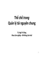 Quản lý TNTN -  Thể chế trong quản lý tài nguyên chung - IAD Framework