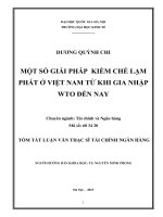 một số giải pháp kiềm chế lạm phát ở việt nam từ khi gia nhập wto đến nay