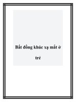 Bất đồng khúc xạ mắt ở trẻ pdf